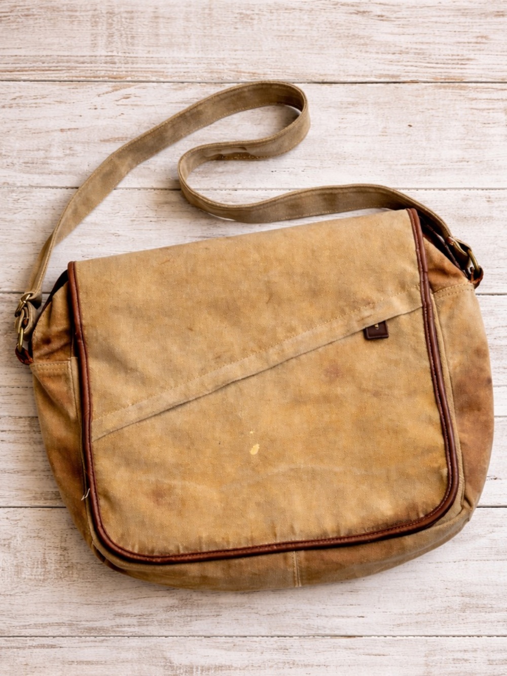 Bed Stu Gradient Canvas Messenger Bag Rustic Boho Distressed Crossbody B92